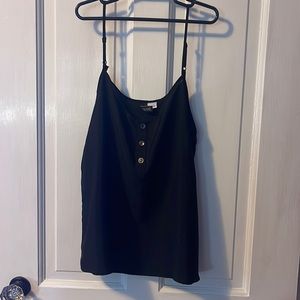 H&M loose tank top with button detail
